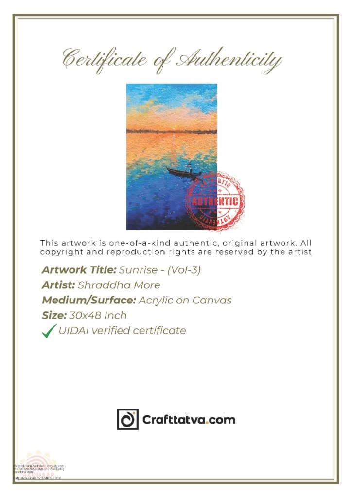 Sample CraftTatva UIDAI-verified Certificate of Authenticity