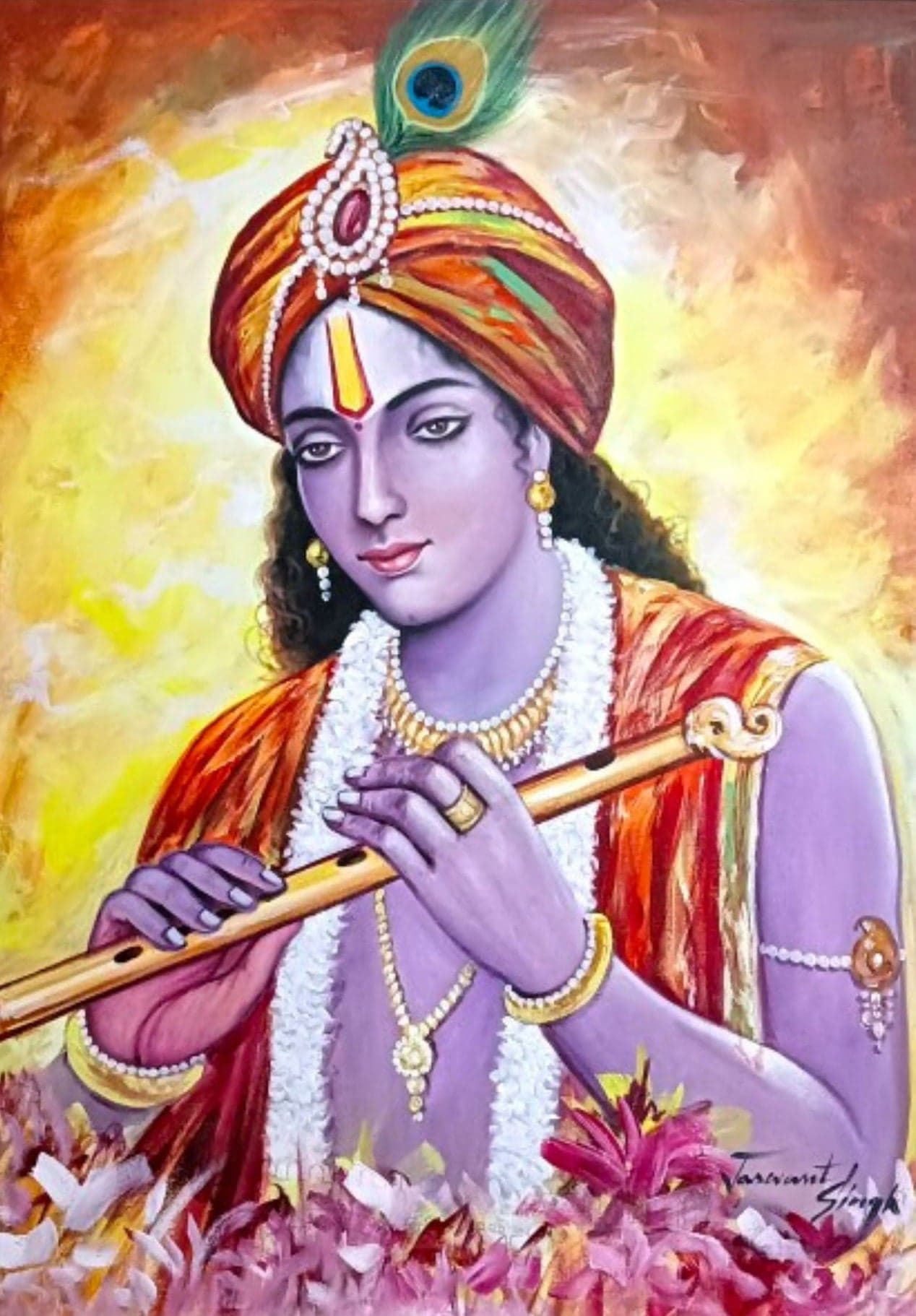 Krishna with golden Flute
