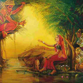 Sita Mata and Hanuman in Ashokvatika