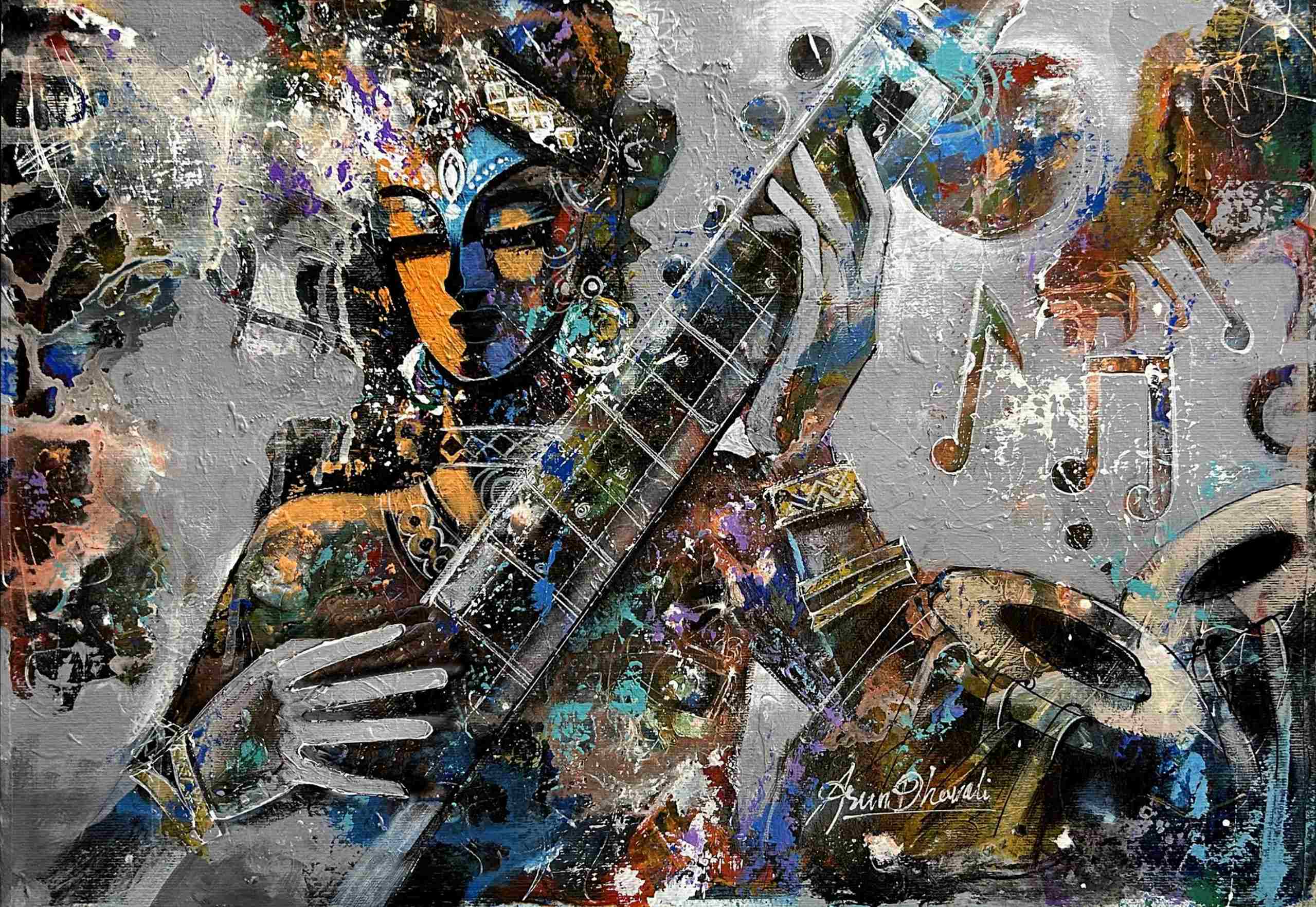 Lord Krishna on Veenavadhan