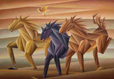 Three Galloping Horses