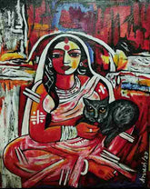 Woman with Cat