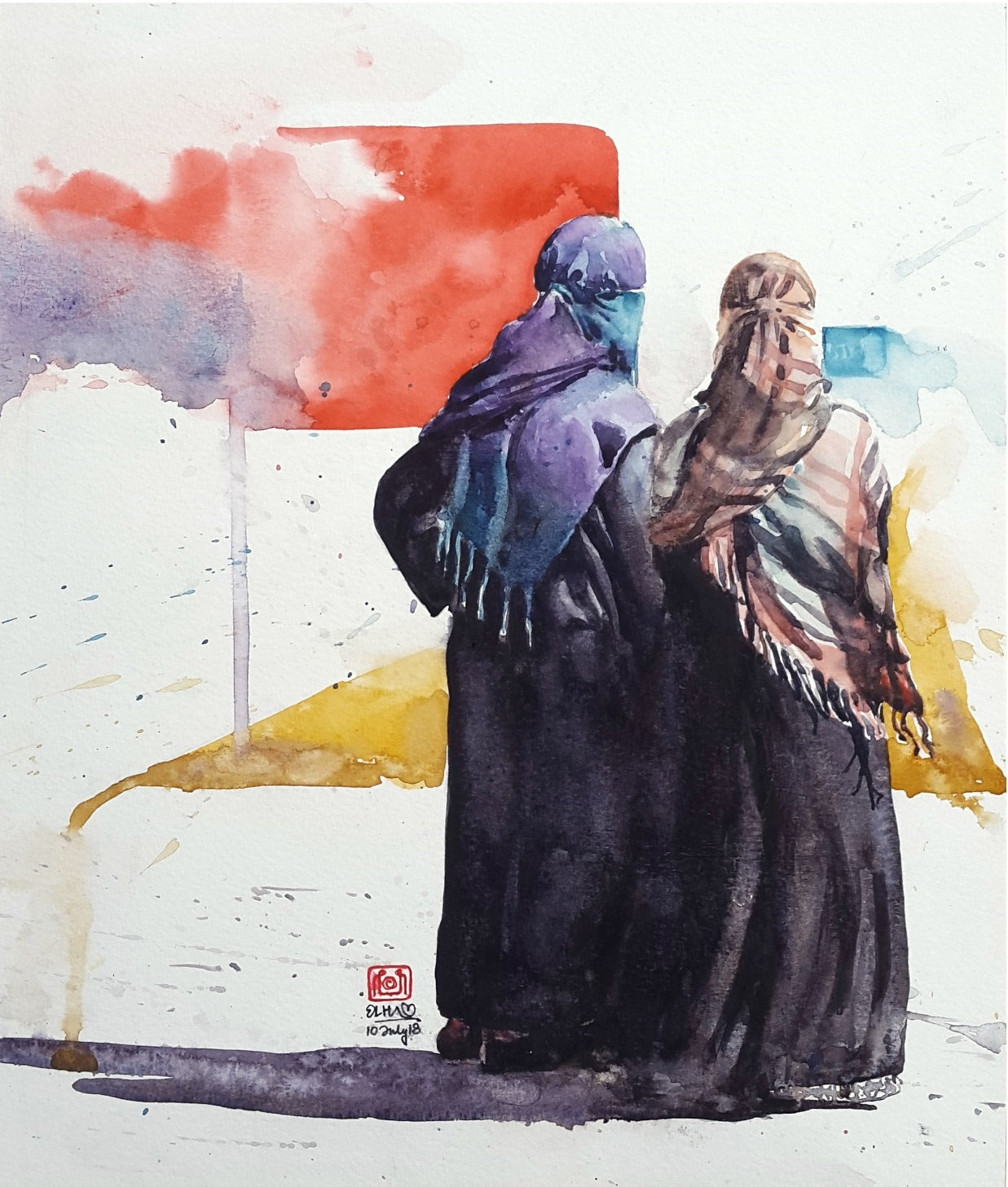 Mother waiting for their Kids