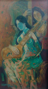 Girl Playing Sitar