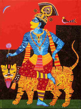 Krishna With Tiger