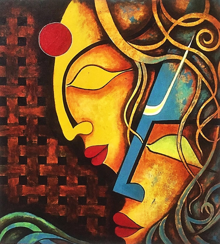 Shiv Parvati Modern Art