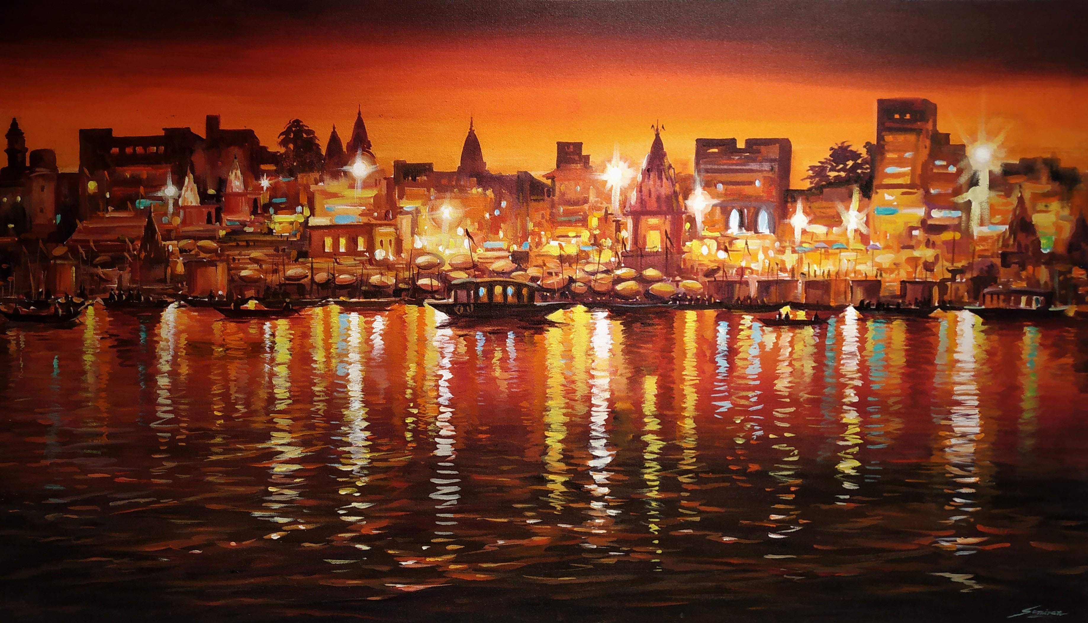 Beauty of Night Varansi Ghats ( Vol 2 )
