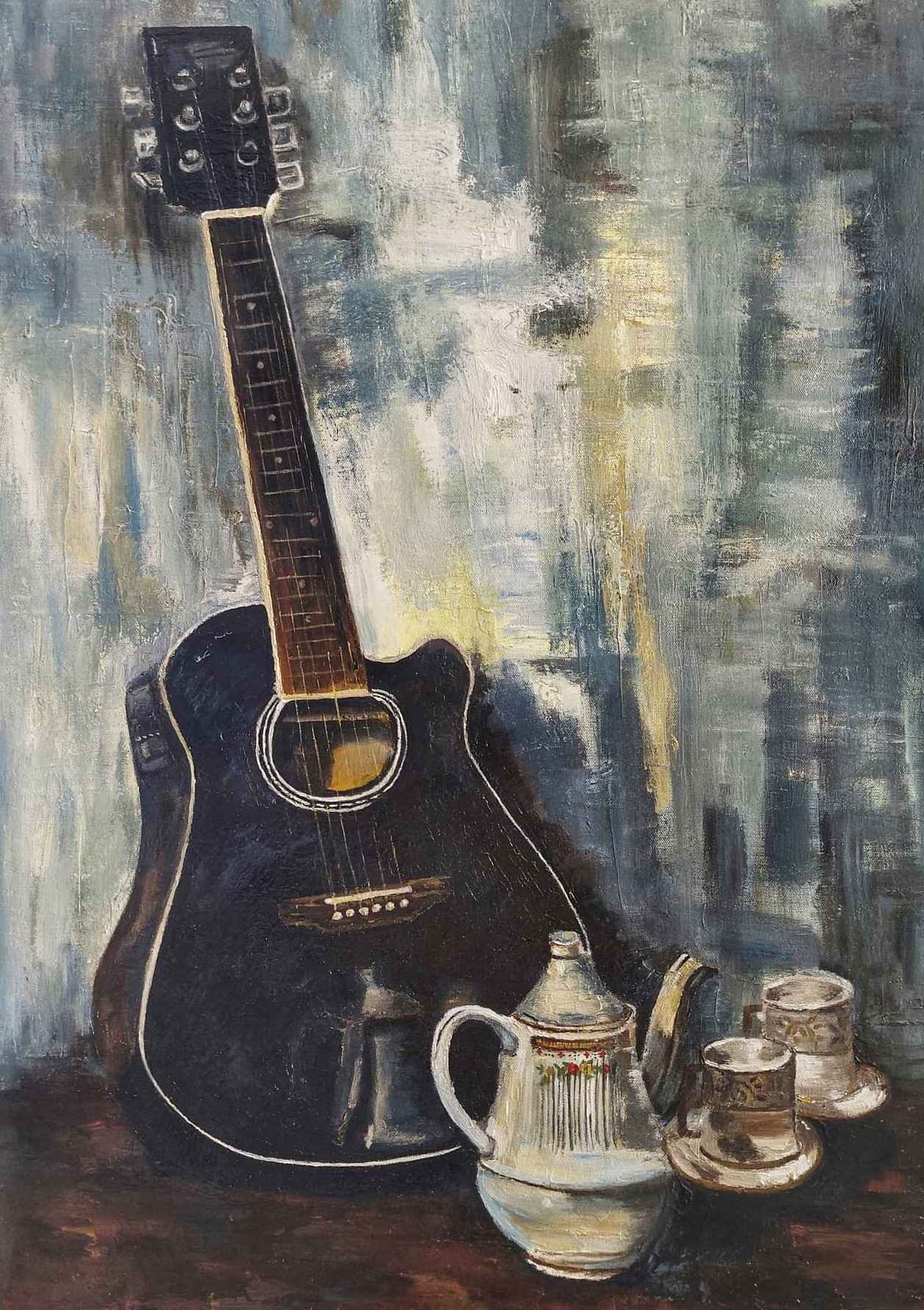Guitar Still Life Realism