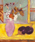 Still Life with Flower Vase and Two Brinjals