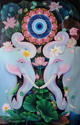 Lakshmi Lotus with Elephant