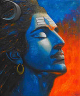 Abstract Shiva ( Blue and Orange )
