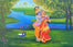 Krishna offers Betel leaf to Radha